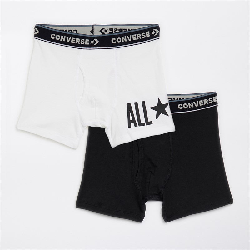 Converse Junior Boys All Star Two Pack Boxers Black