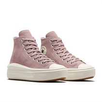 Converse Junior Chuck Taylor All Star Move Platform Suede Trainers Bite The Dust/Egret/Gum Honey