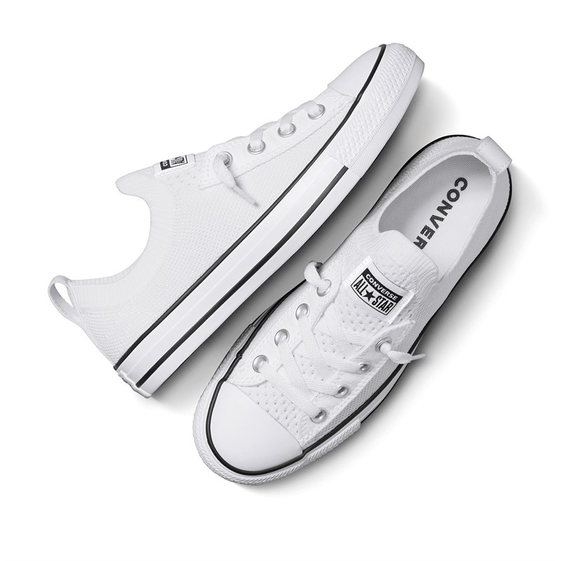 Converse Womens Chuck Taylor All Star Shoreline Knit Trainers White/Black/White