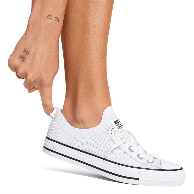 Converse Womens Chuck Taylor All Star Shoreline Knit Trainers White/Black/White