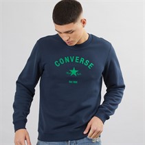 Converse Mens Logo Crew Neck Sweatshirt Into The Void