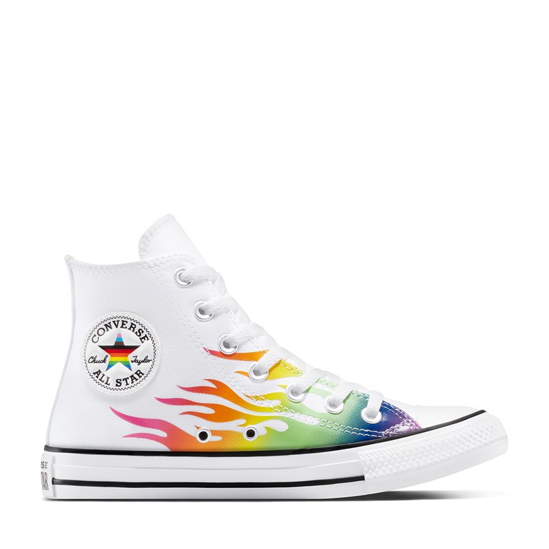 Converse Womens Chuck Taylor All Star Hi Trainers White/Chaos Fuchsia