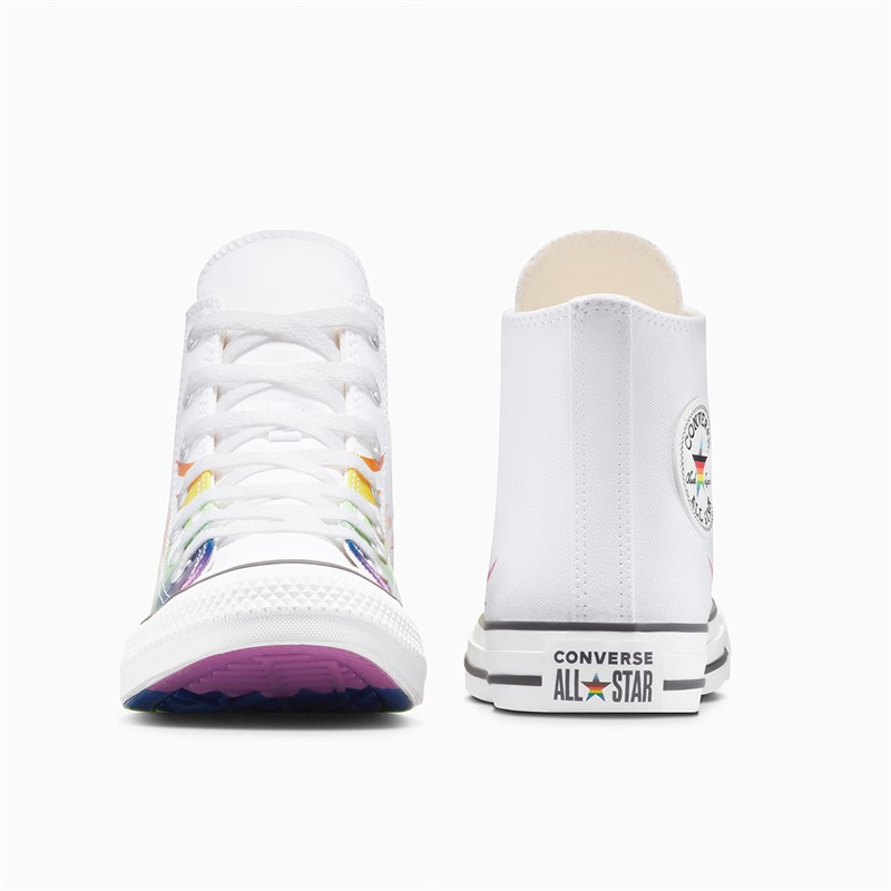 Converse Womens Chuck Taylor All Star Hi Trainers White/Chaos Fuchsia