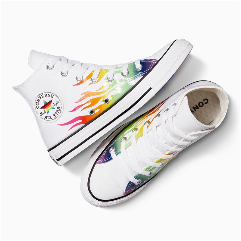 Converse Womens Chuck Taylor All Star Hi Trainers White/Chaos Fuchsia