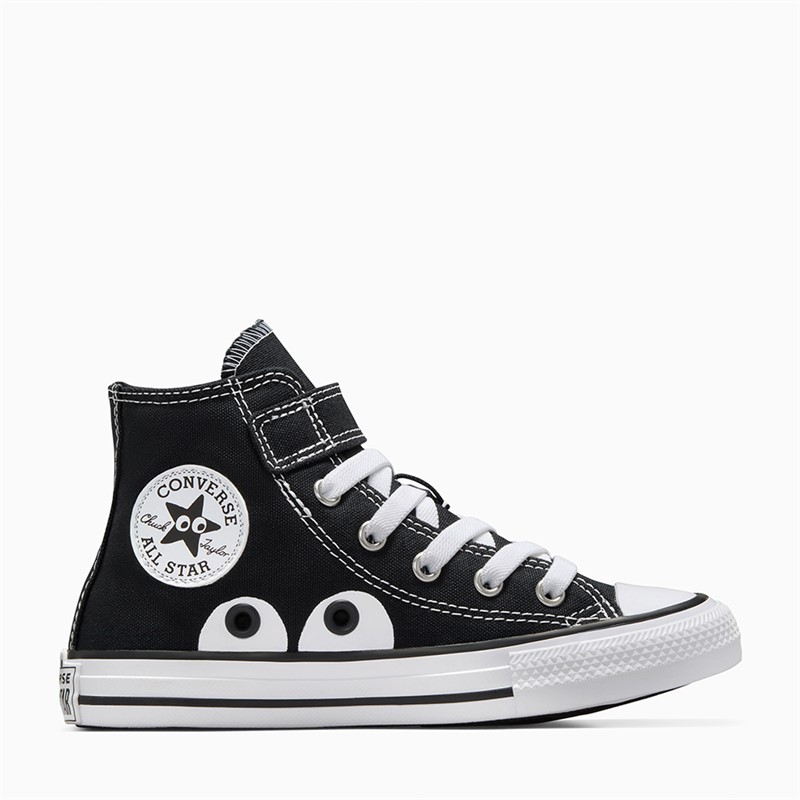Converse Kids Chuck Taylor All Star Hi Eyes Easy On Trainers Black/White/Black