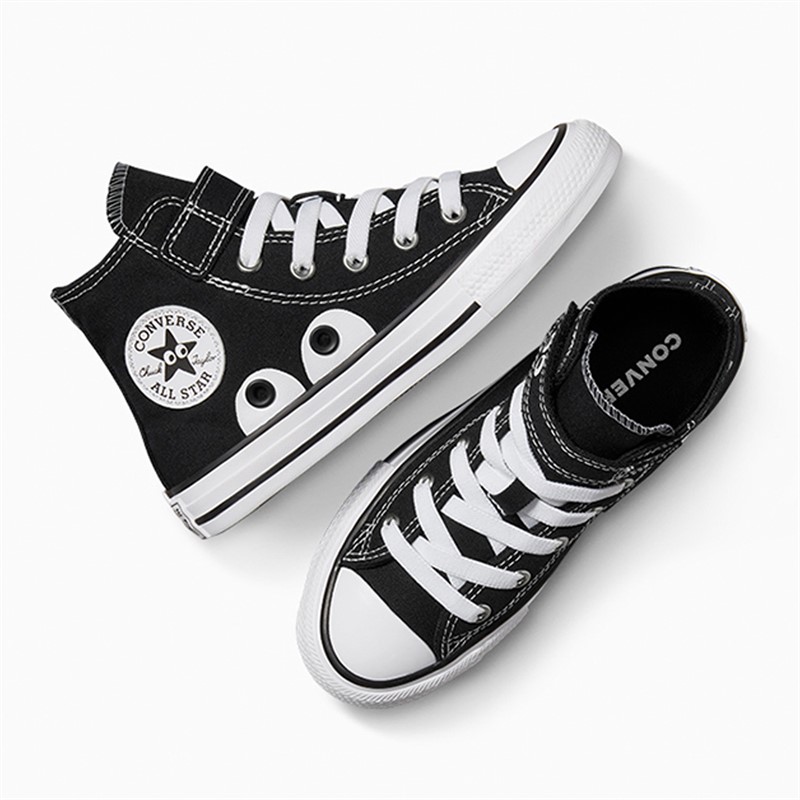 Converse Kids Chuck Taylor All Star Hi Eyes Easy On Trainers Black/White/Black