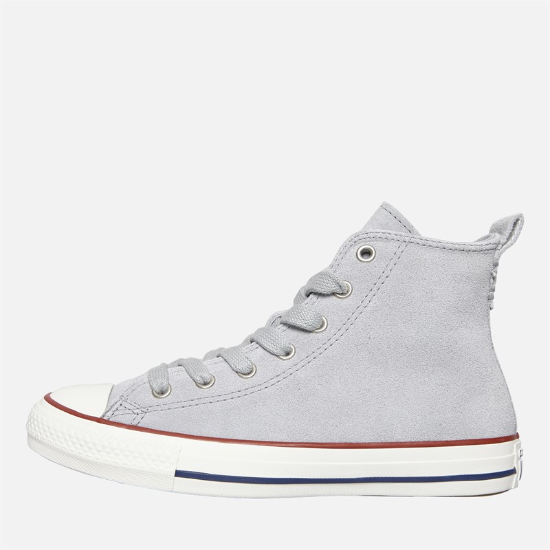 Converse Junior Chuck Taylor All Star Hi Suede Trainers Grey Area/Egret/Midnight Navy