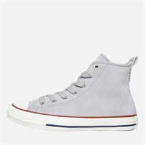 Converse Junior Chuck Taylor All Star Hi Suede Trainers Grey Area/Egret/Midnight Navy