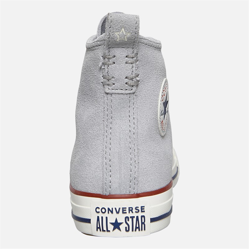 Converse Junior Chuck Taylor All Star Hi Suede Trainers Grey Area/Egret/Midnight Navy