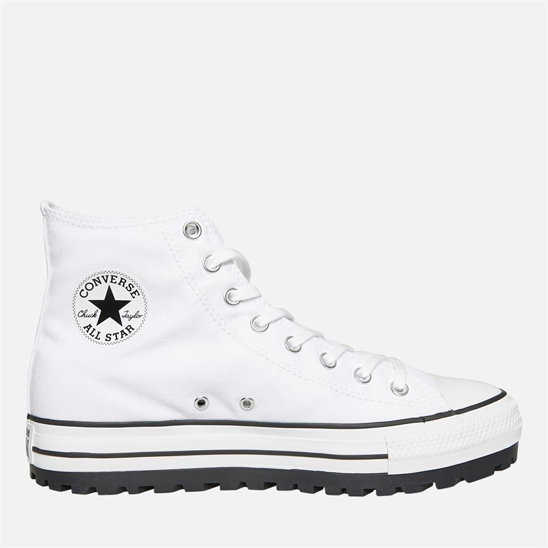 Converse Chuck Taylor All Star City Trek Hi Trainers White/Black/White - Size 5