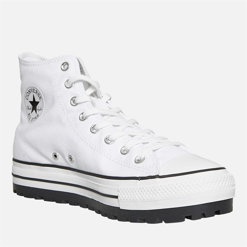 Converse Chuck Taylor All Star City Trek Hi Trainers White/Black/White