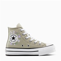 Converse Kids Chuck Taylor All Star Lift Platform Hi Florals Trainers Pale Surplus/White/Violet Heat