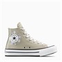 Converse Junior Girls Chuck Taylor All Star Lift Platform Hi Florals Trainers Pale Surplus/White/Violet Heat