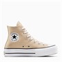 Converse Womens Chuck Taylor All Star Lift Platform Hi Trainers Coastal Dune/White/Black