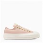 Converse Womens Chuck Taylor All Star Lift Platform Ox Gold Trainers Pale Petal/Egret/Gold