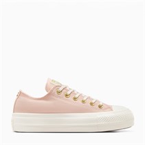 Converse Womens Chuck Taylor All Star Lift Platform Ox Gold Trainers Pale Petal/Egret/Gold