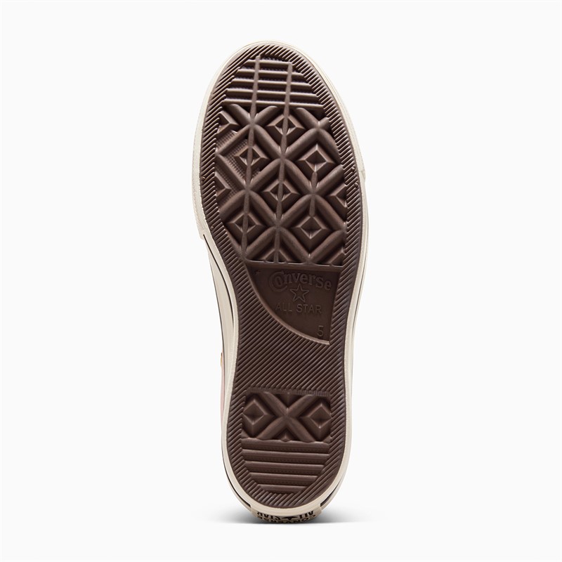 Converse Womens Chuck Taylor All Star Lift Platform Hi Suede Trainers Pale Petal/Natural Ivory/Black