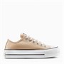 Converse Womens Chuck Taylor All Star Lift Platform Ox Trainers Coastal Dune/White/Black