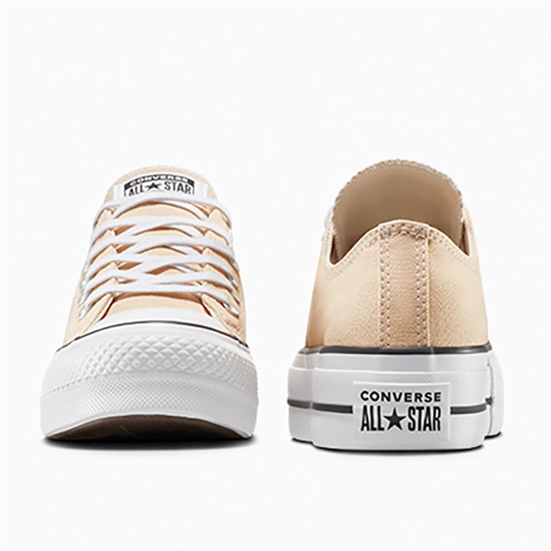 Converse Womens Chuck Taylor All Star Lift Platform Ox Trainers Coastal Dune/White/Black