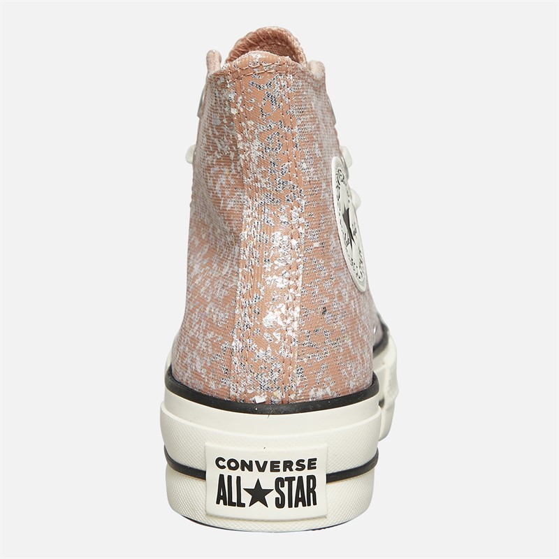 Converse Womens Chuck Taylor All Star Lift Platform Hi Glitter Trainers Dusty Cinder/Egret/Black