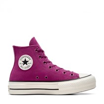 Converse Womens Chuck Taylor All Star Lift Platform Hi Colorful Suede Trainers Quantum Violet/Egret/Black