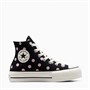 Converse Womens Chuck Taylor All Star Lift Platform Hi Polka Dots Trainers Black/Summit Pink/Egret