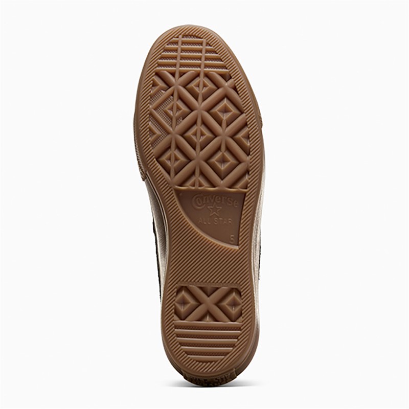 Converse Womens Chuck Taylor All Star Lift Platform Ox Suede Trainers Black/Egret/Light Brown