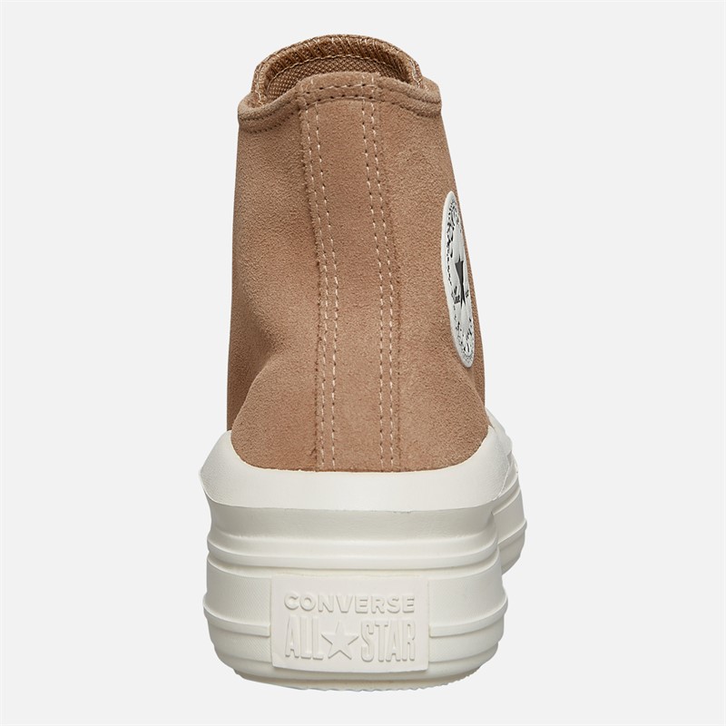 Converse Womens Chuck Taylor All Star Move Hi Colorful Suede Trainers Coffee Rum/Egret/Black