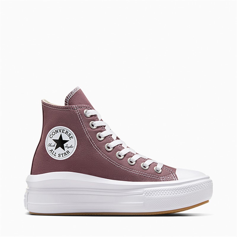 Converse Womens Chuck Taylor All Star Move Hi Trainers Trail Mixed/White/Black - Size 7