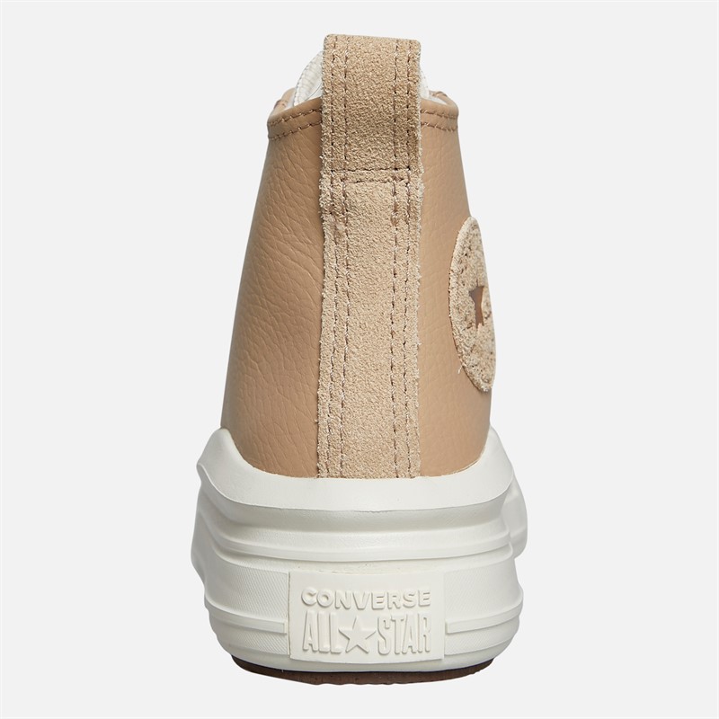 Converse Kids Chuck Taylor All Star Move Hi Leather Trainers Warm Quarry/Egret/Warm Quarry