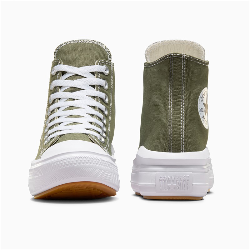 Converse Womens Chuck Taylor All Star Move Hi Trainers Utility/White/Black