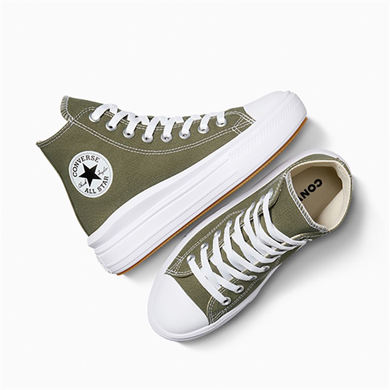 Converse Womens Chuck Taylor All Star Move Hi Trainers Utility/White/Black