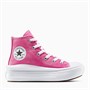 Converse Girls Chuck Taylor All Star Move Hi Color Splash Trainers White/Chaos Fuchsia
