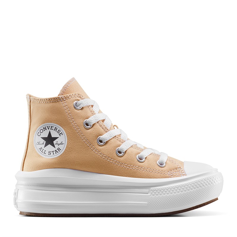 Converse Kids Chuck Taylor All Star Move Hi Trainers Coastal Dune/White - Size 12K