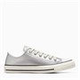 Converse Womens Chuck Taylor All Star Ox Metallic Leather Trainers Silver/Egret/Black
