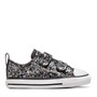 Converse Infant Girls Chuck Taylor All Star Ox Glitter Easy On Trainers Dark Matter/White/Black