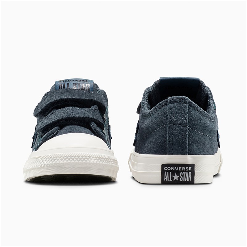 Converse Infant Star Player 76 Ox Suede And Leather Easy On Trainers Midnight Pass/Lakeside Blue