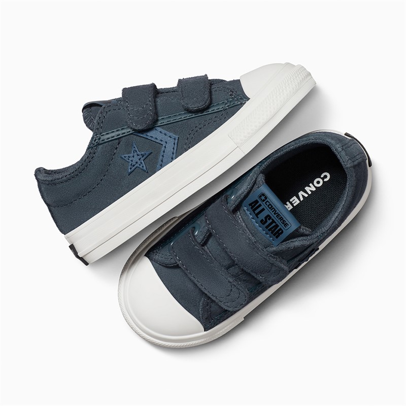 Converse Infant Star Player 76 Ox Suede And Leather Easy On Trainers Midnight Pass/Lakeside Blue