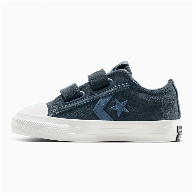 Converse Infant Star Player 76 Ox Suede And Leather Easy On Trainers Midnight Pass/Lakeside Blue