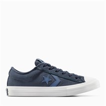 Converse Junior Star Player 76 Ox Suede And Leather Trainers Midnight Pass/Lakeside Blue