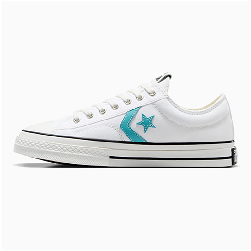 Converse Star Player 76 Ox Trainers White/Ocean Drip/Black