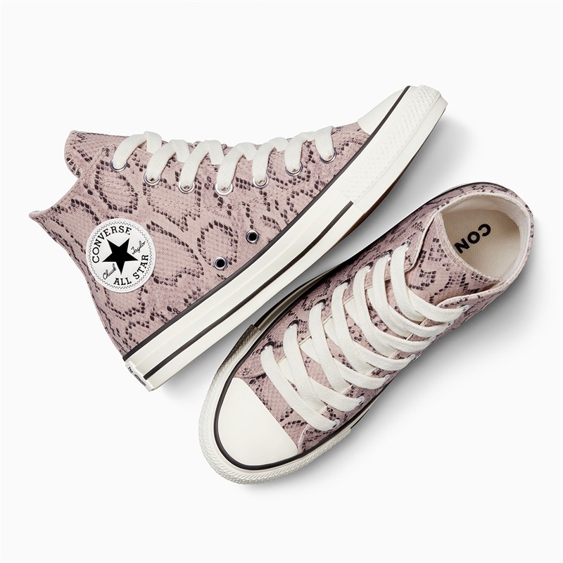 Converse Chuck Taylor All Star Hi Snakeskin Print Trainers Warm Clay/Egret/Egret