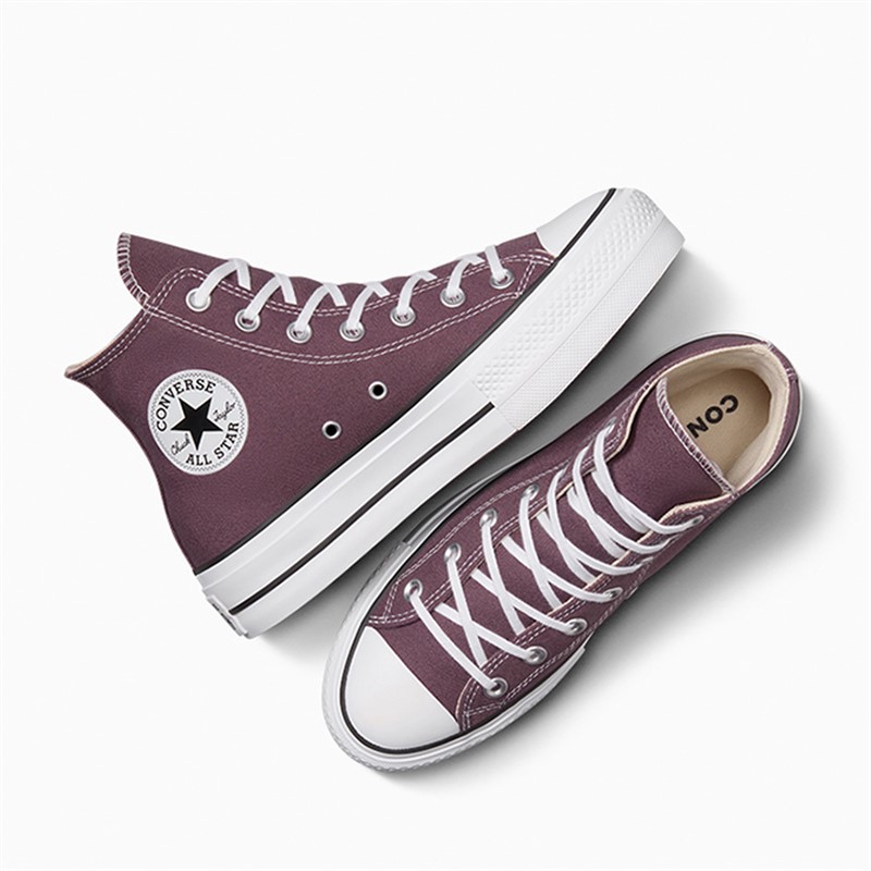 Converse Womens Chuck Taylor All Star Lift Platform Hi Trainers Trail Mixed/Natural Ivory