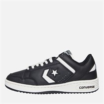 Converse Mens Weapon Leather Trainers Black/Black/White