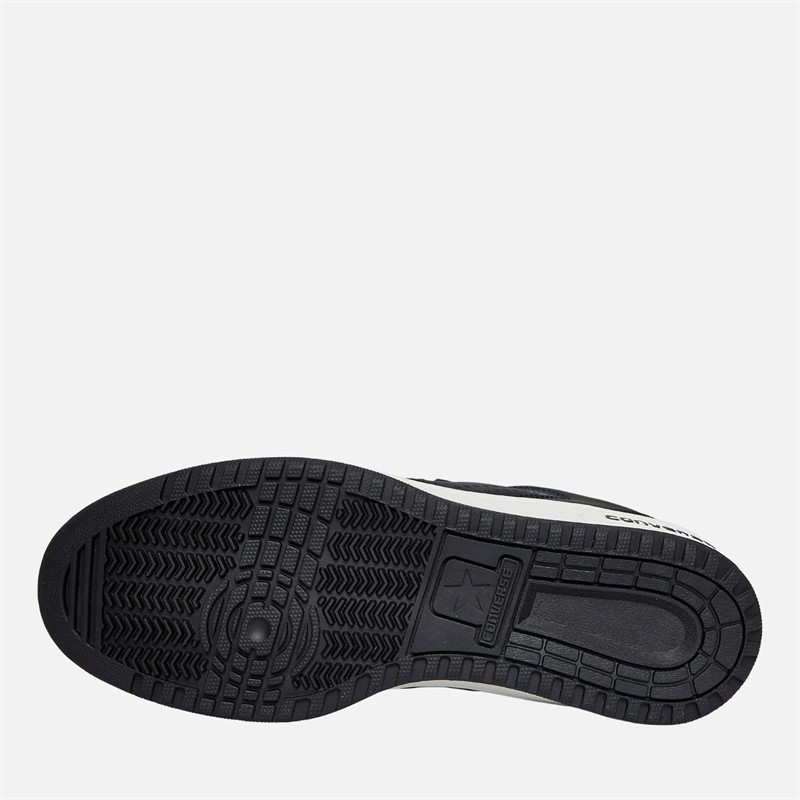 Converse Mens Weapon Leather Trainers Black/Black/White