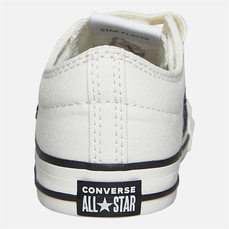 Converse Infant Star Player 76 Ox Easy On Canvas Trainers Vintage White/Black/Egret