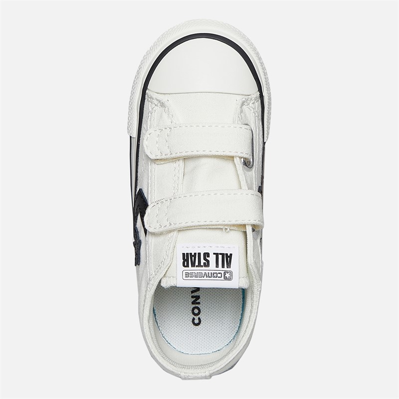 Converse Infant Star Player 76 Ox Easy On Canvas Trainers Vintage White/Black/Egret