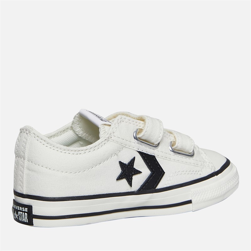 Converse Infant Star Player 76 Ox Easy On Canvas Trainers Vintage White/Black/Egret