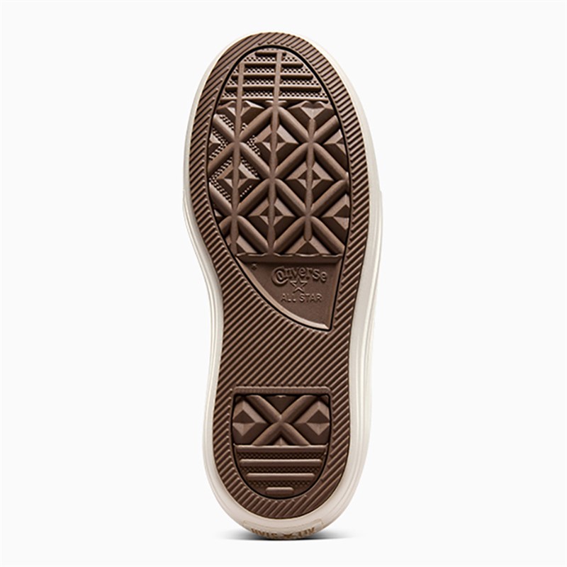 Converse Junior Chuck Taylor All Star Move Hi Tonal Canvas Trainers Egret/Metallic Light Gold