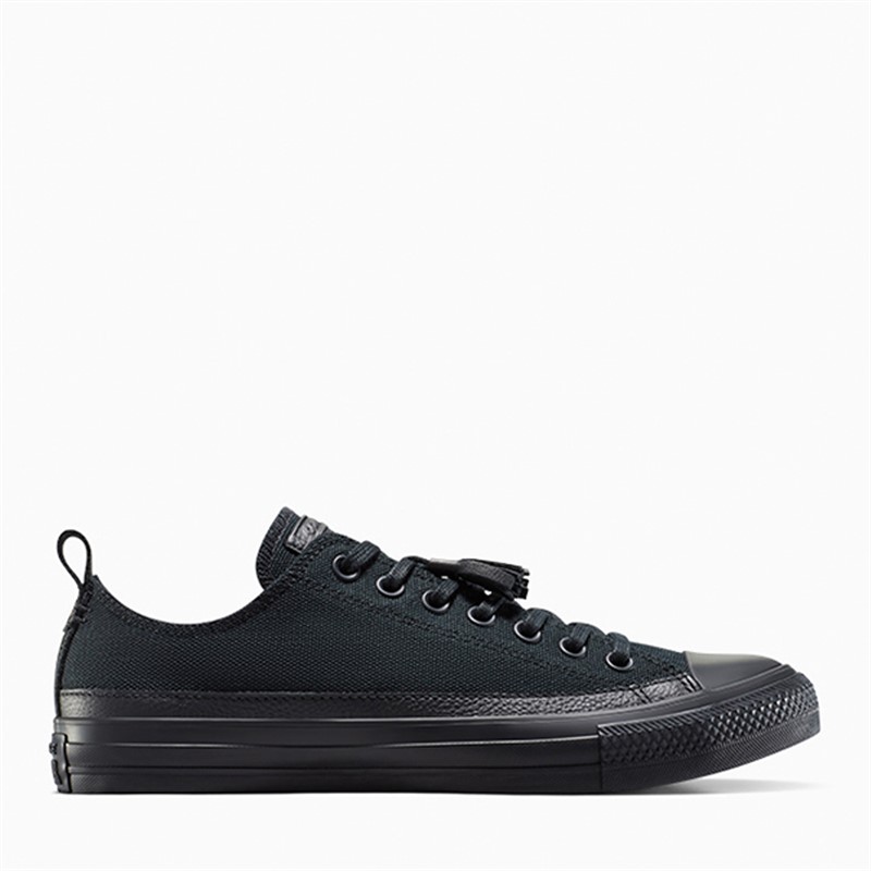 Converse Chuck Taylor All Star Ox Crafted Canvas And Leather Trainers Black/Black/Black